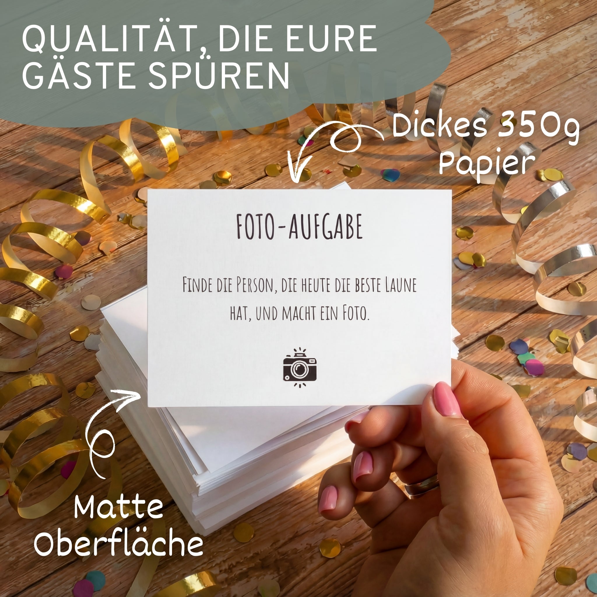 Fotoaufgaben Geburtstag – 60 Karten