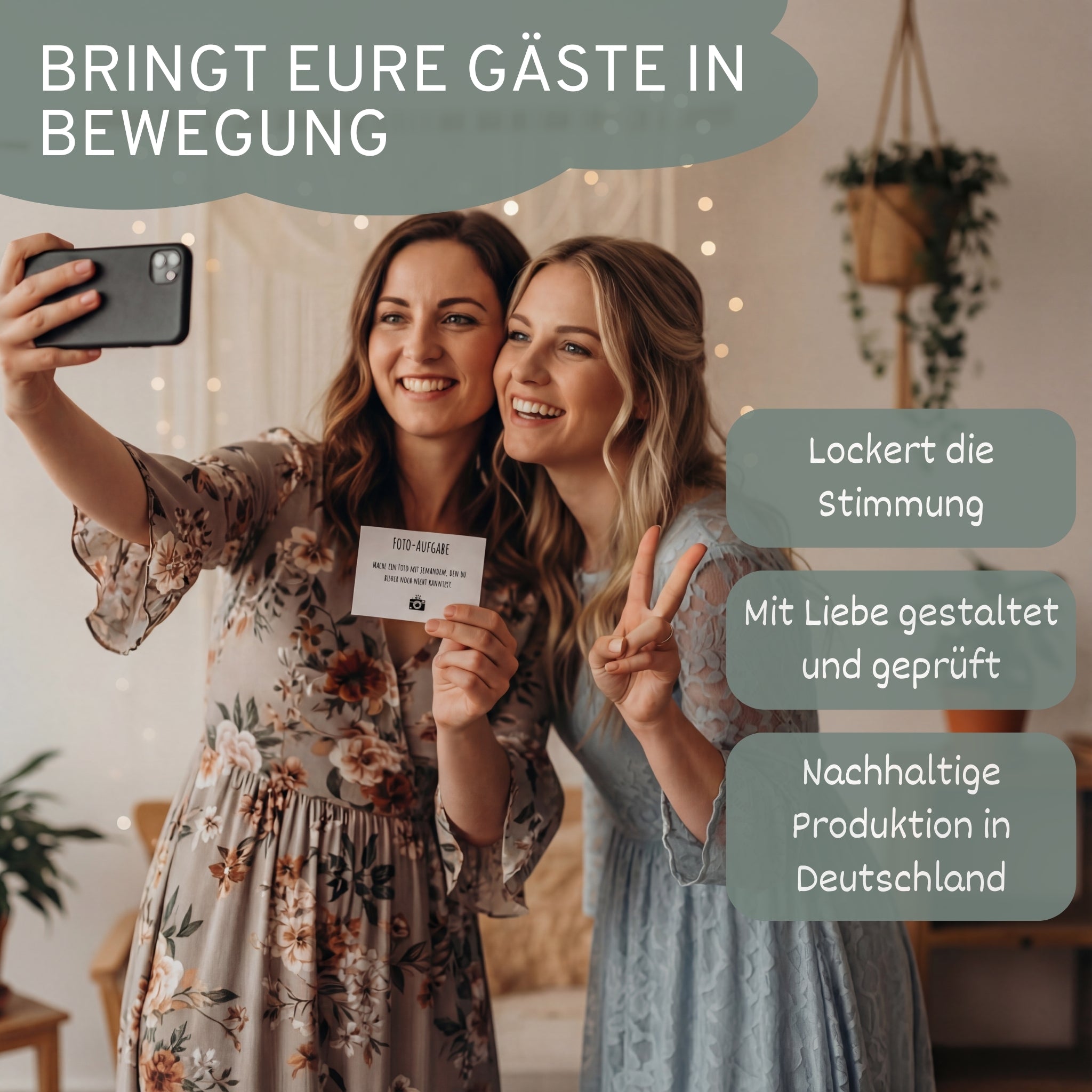 Fotoaufgaben Hochzeit – 100 Karten