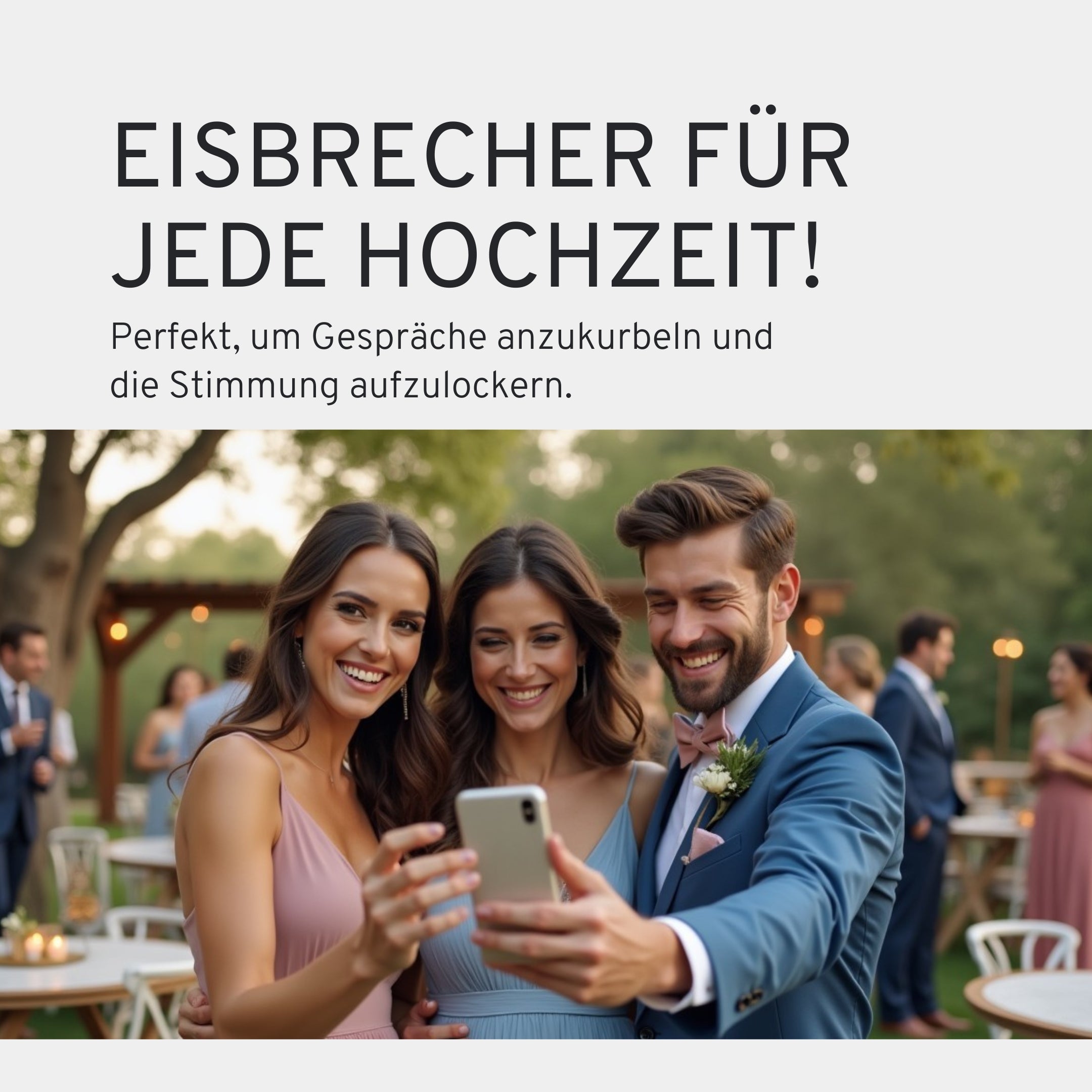 Foto - Hochzeitsbingo – Modernes & kreatives Hochzeitsspiel – 25 individuelle Bingo - Karten - GLEDESTUND