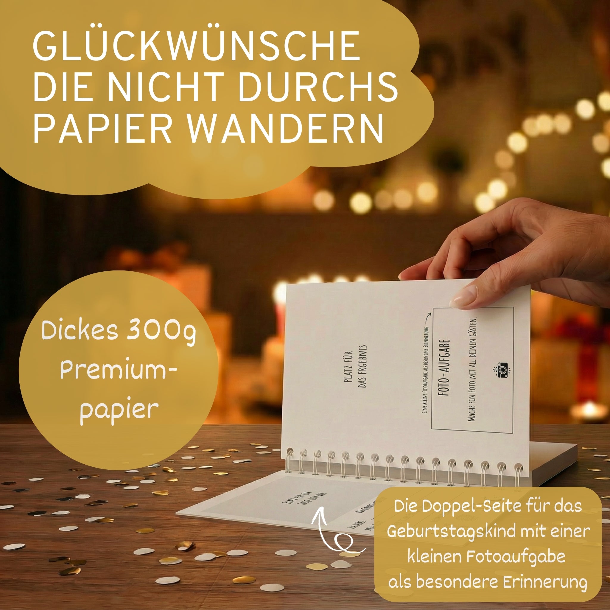 Gästebuch Geburtstag mit Fragen - 40 Gäste - DIN A5 Bunt