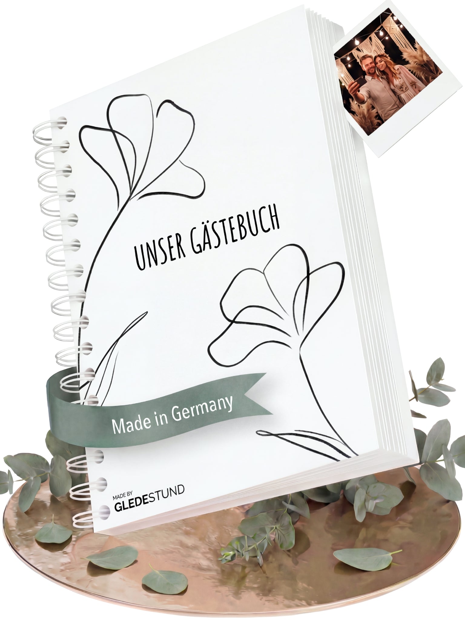 Gästebuch Hochzeit mit Fragen - 50 Gäste