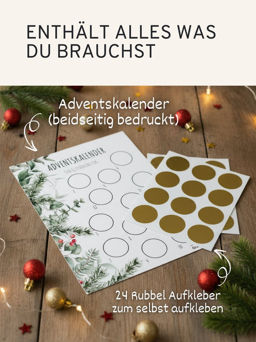 "Ein Gutschein für..." Rubbel Adventskalender - GLEDESTUND