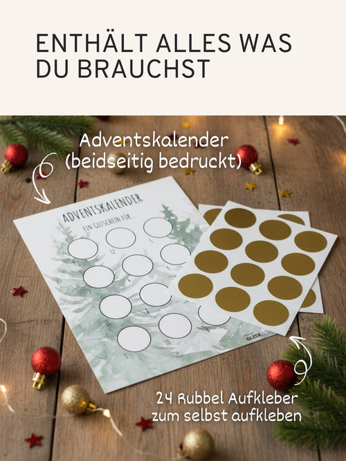 "Ein Gutschein für..." Rubbel Adventskalender - GLEDESTUND