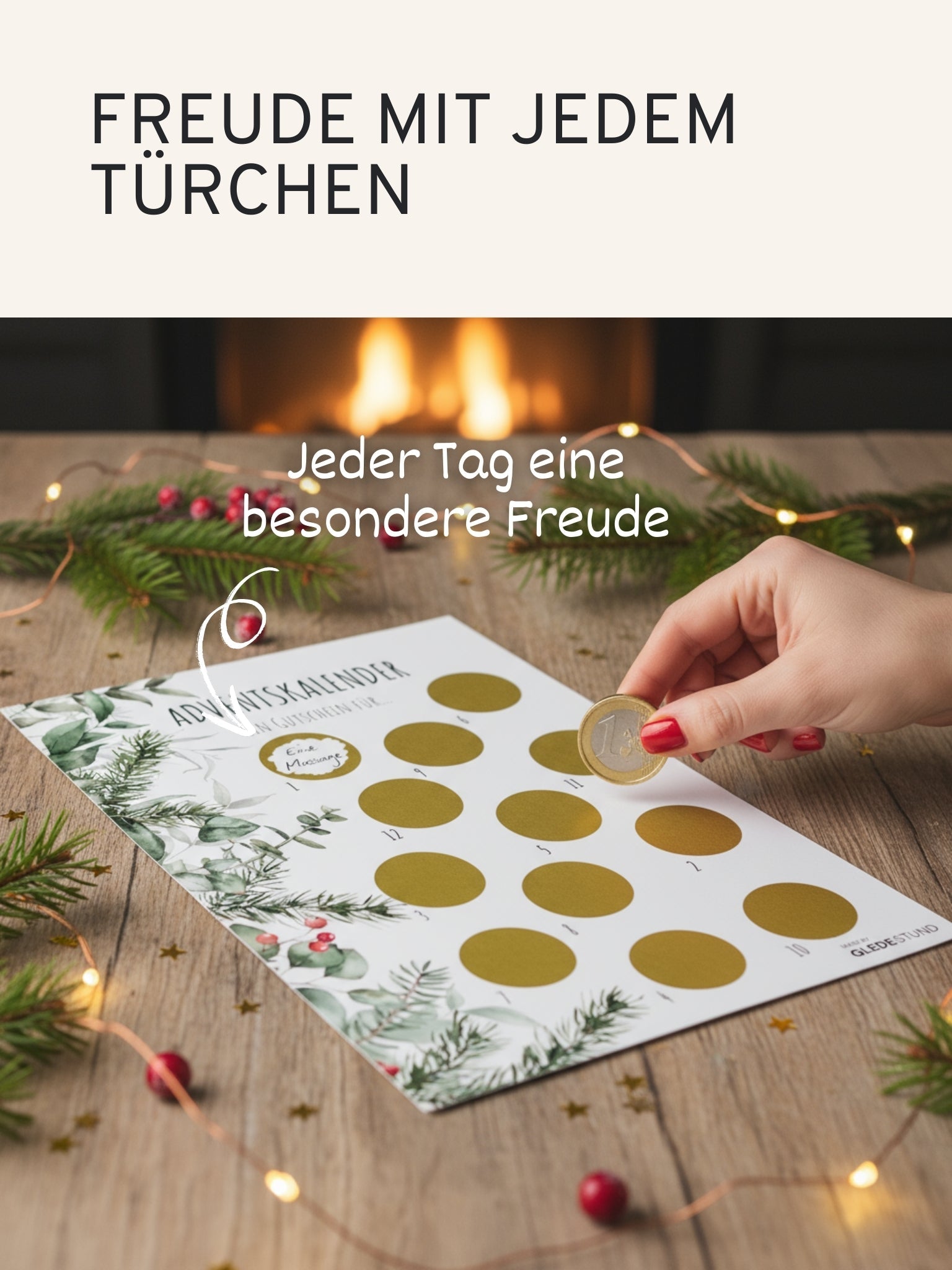 "Ein Gutschein für..." Rubbel Adventskalender - GLEDESTUND