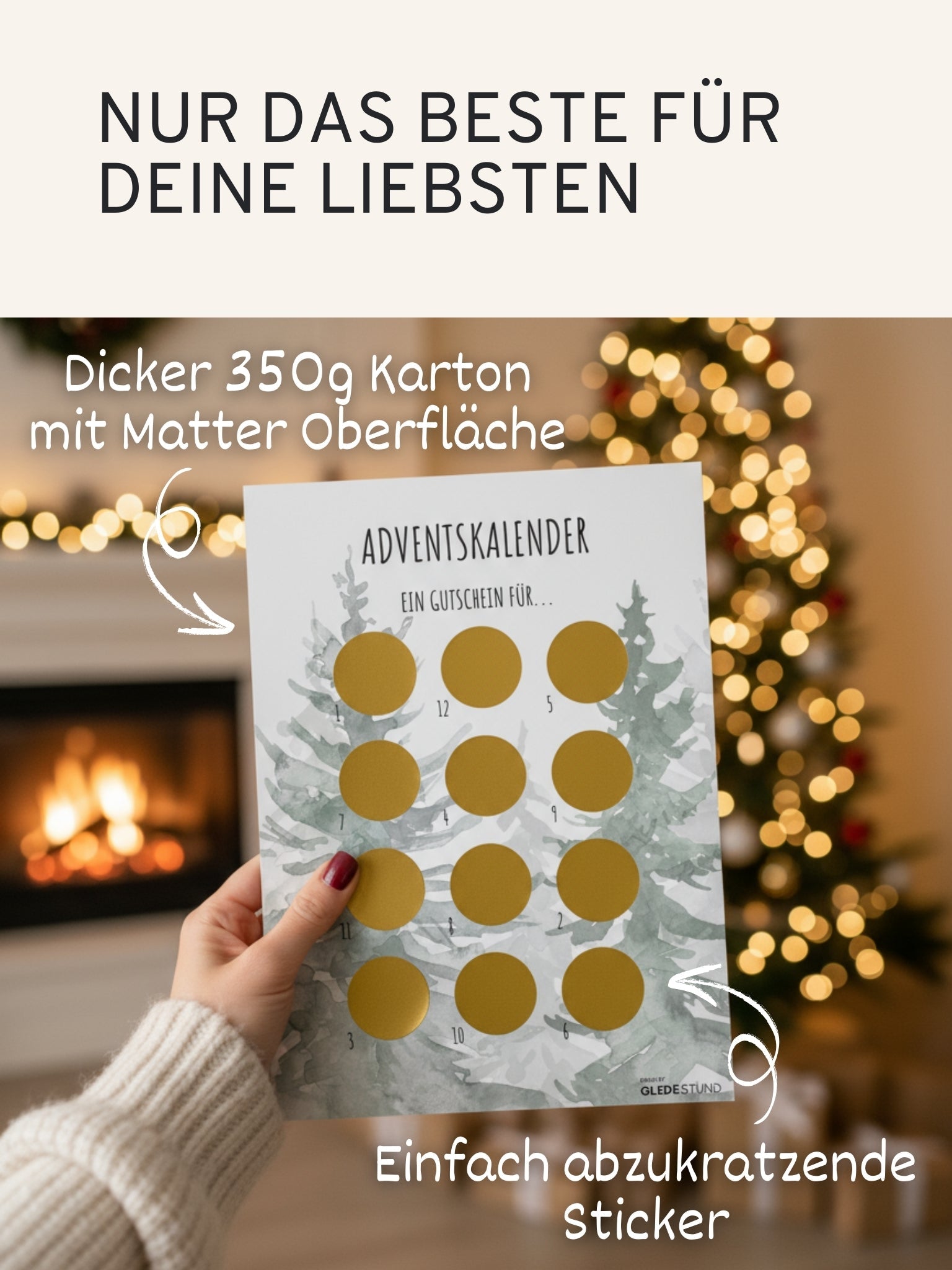 "Ein Gutschein für..." Rubbel Adventskalender - GLEDESTUND
