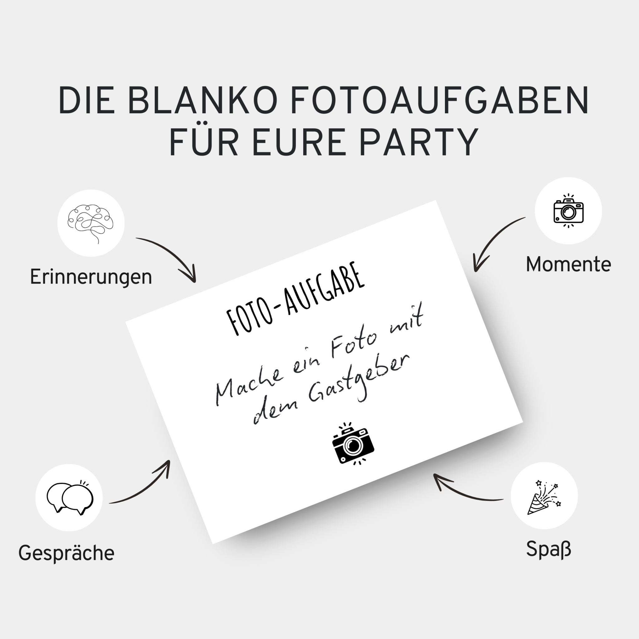 Fotoaufgaben Blanko – 50 Karten zum selber gestalten - GLEDESTUND