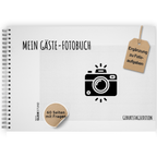 Gästebuch für Fotoaufgaben Geburtstag - 60 Seiten inkl. Fragen - GLEDESTUND
