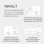 Gästebuch für Fotoaufgaben JGA - 60 Seiten inkl. Fragen - GLEDESTUND