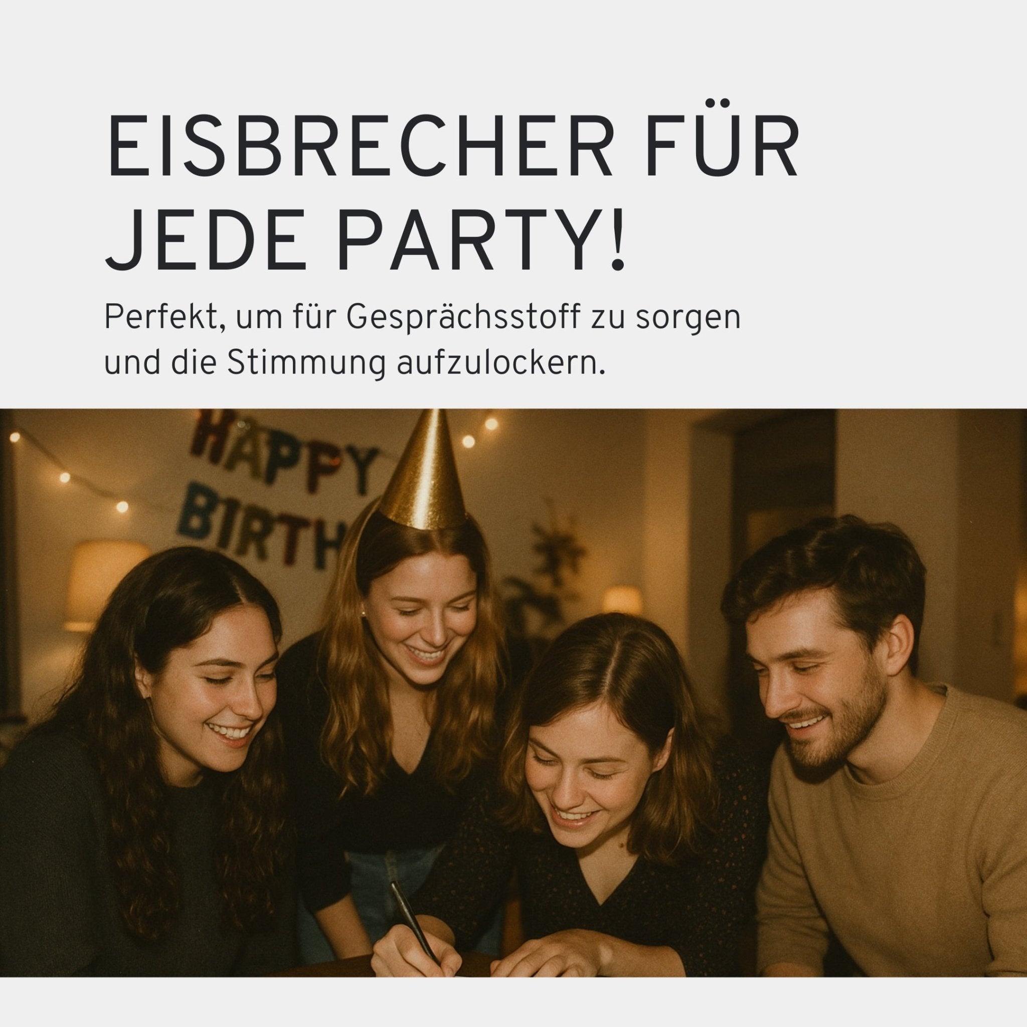 Gästebuch Geburtstag mit Fragen - 40 Gäste - DIN A5 Bunt - GLEDESTUND