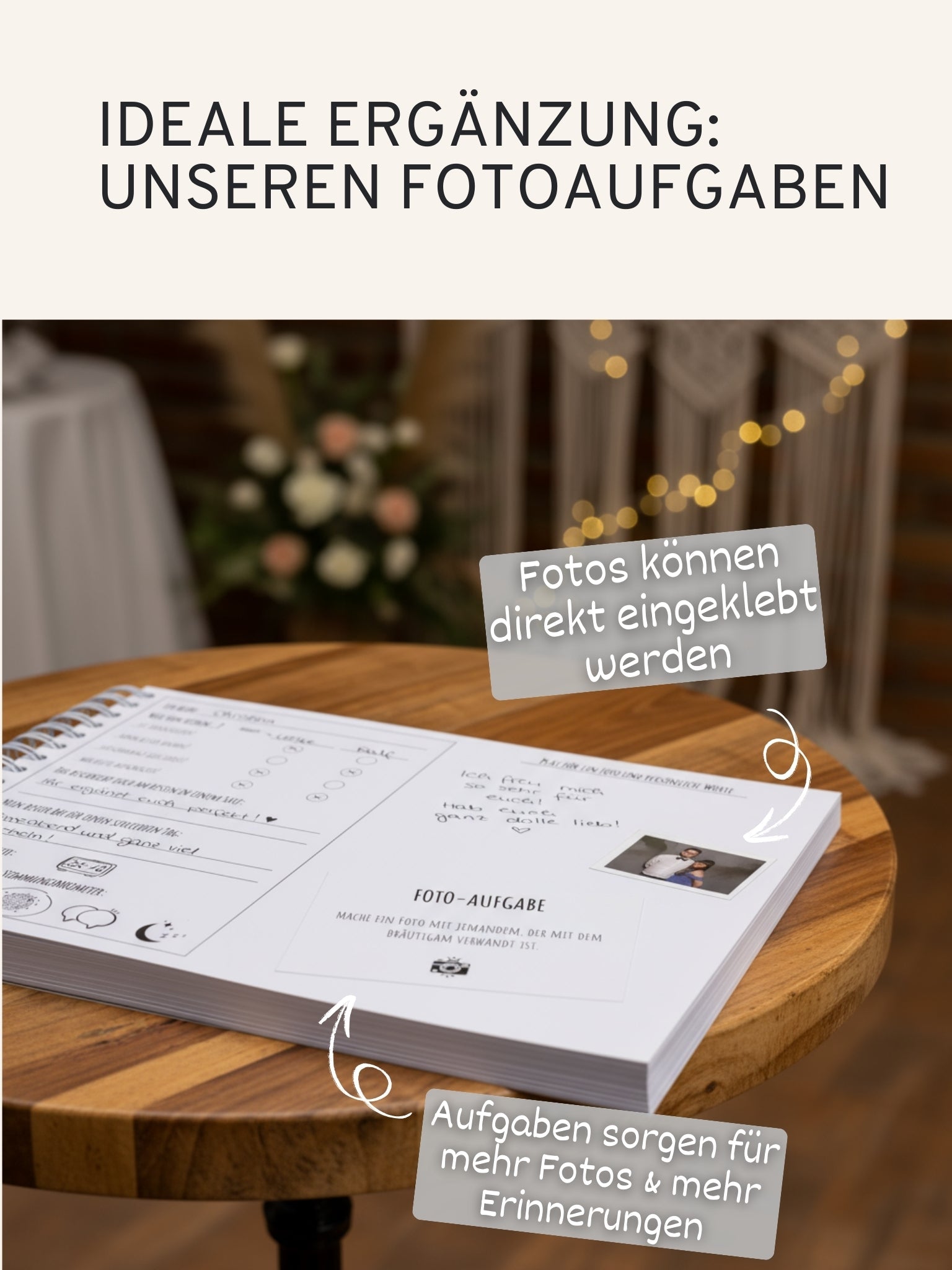 Gästebuch Hochzeit mit Fragen - 100 Seiten - GLEDESTUND