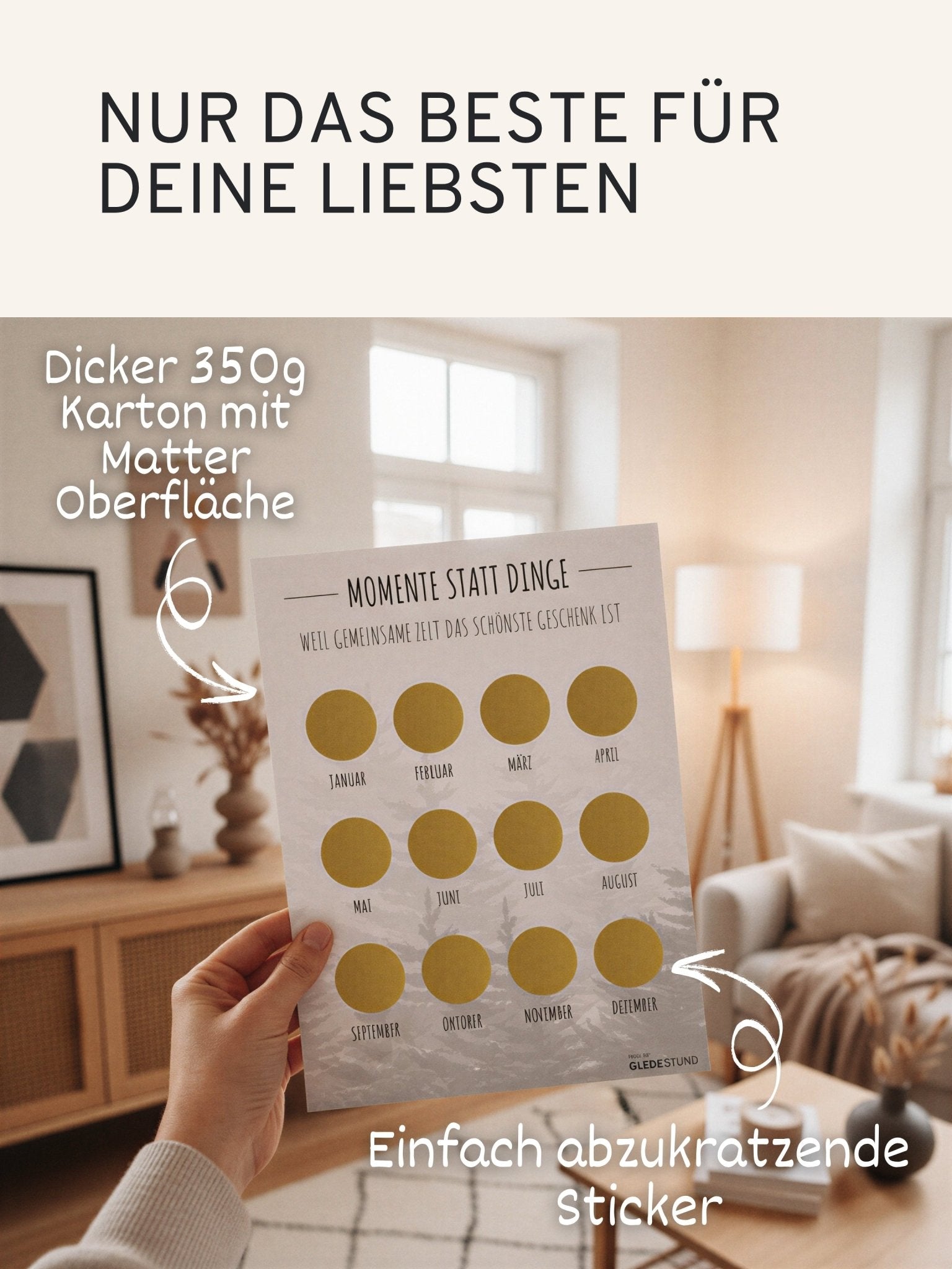 "Momente statt Dinge“ - Gutschein - Kalender - Wald - GLEDESTUND