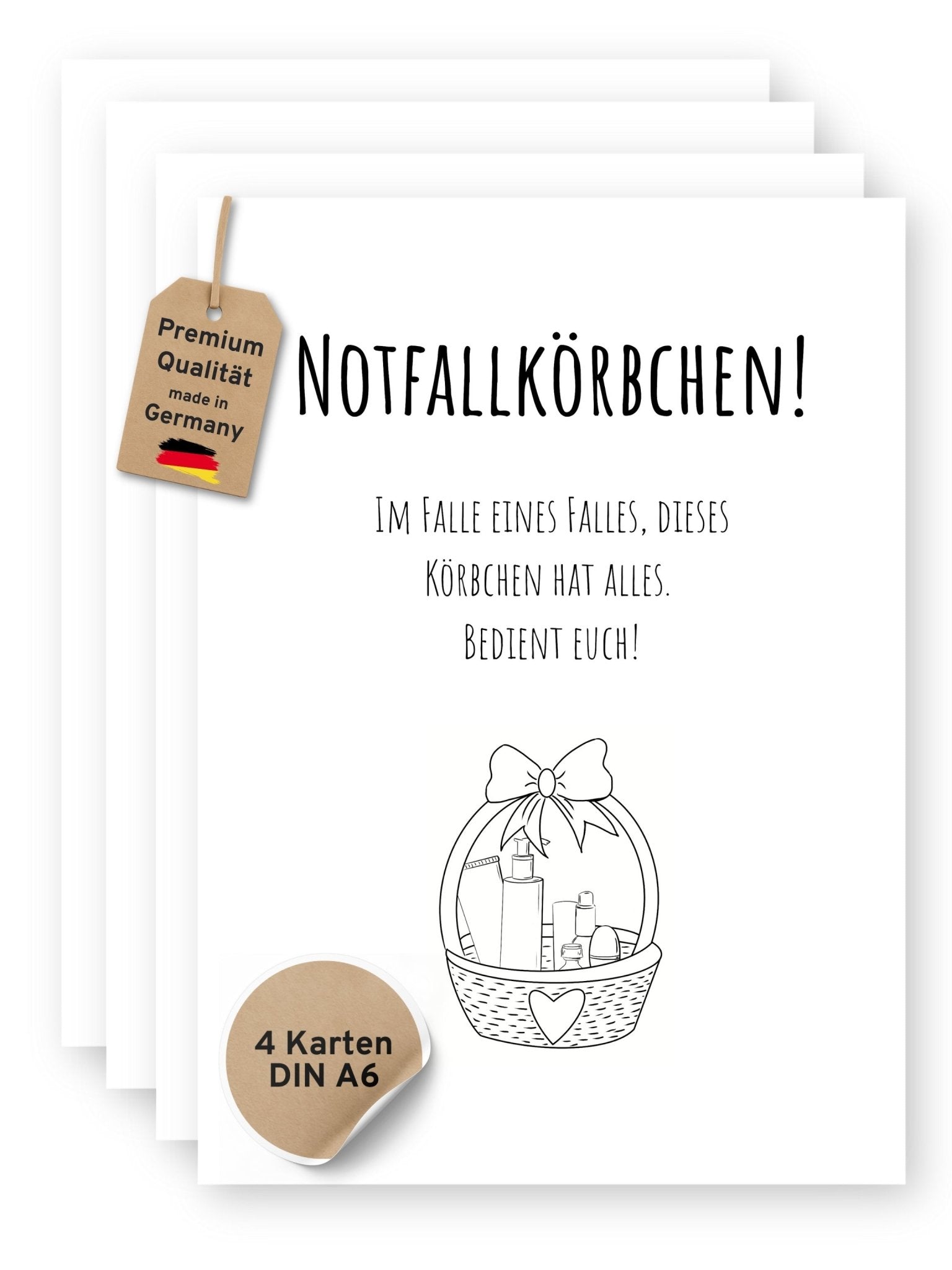 Notfallkörbchen Schild - 4 Karten - GLEDESTUND