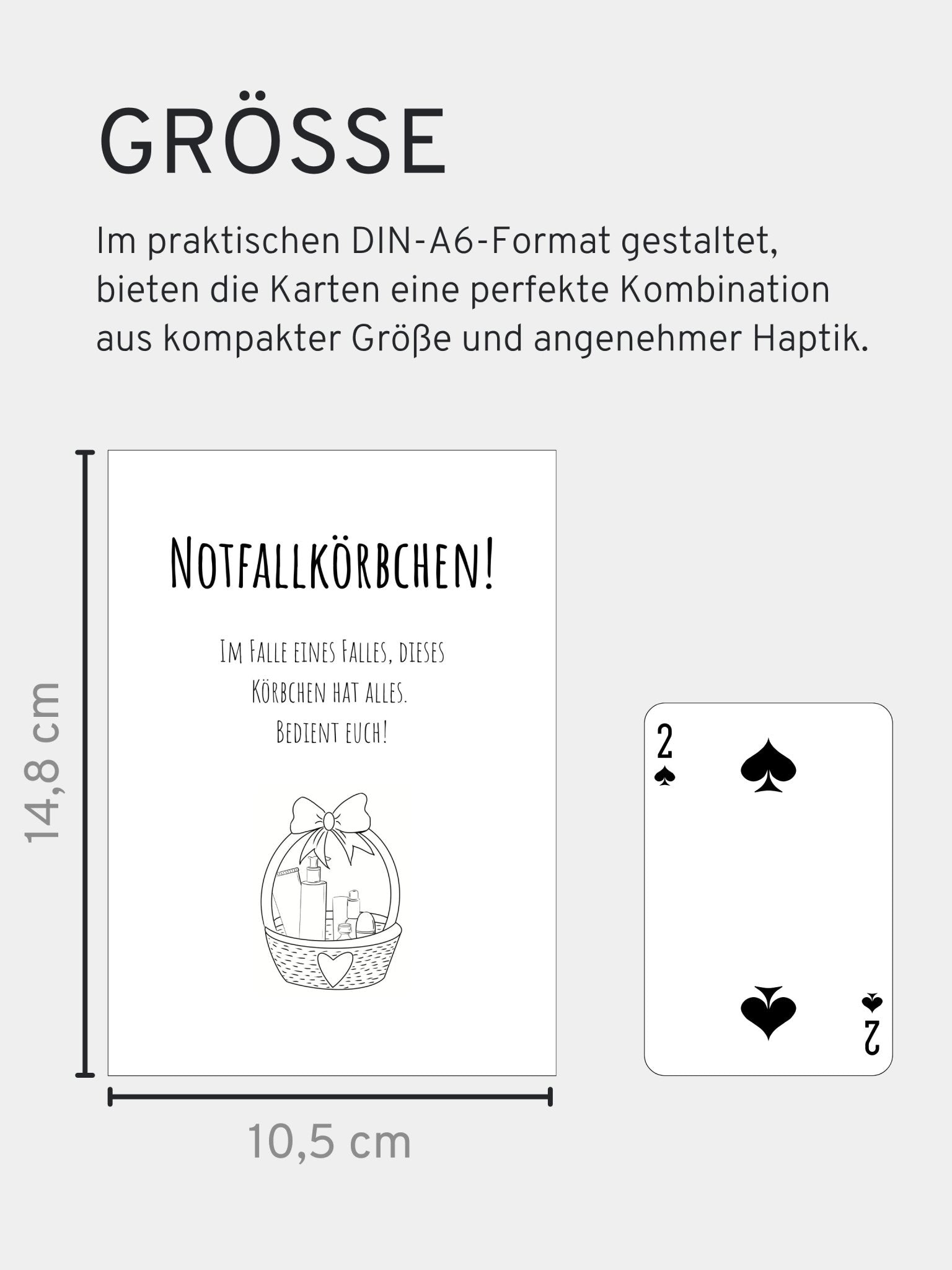 Notfallkörbchen Schild - 4 Karten - GLEDESTUND