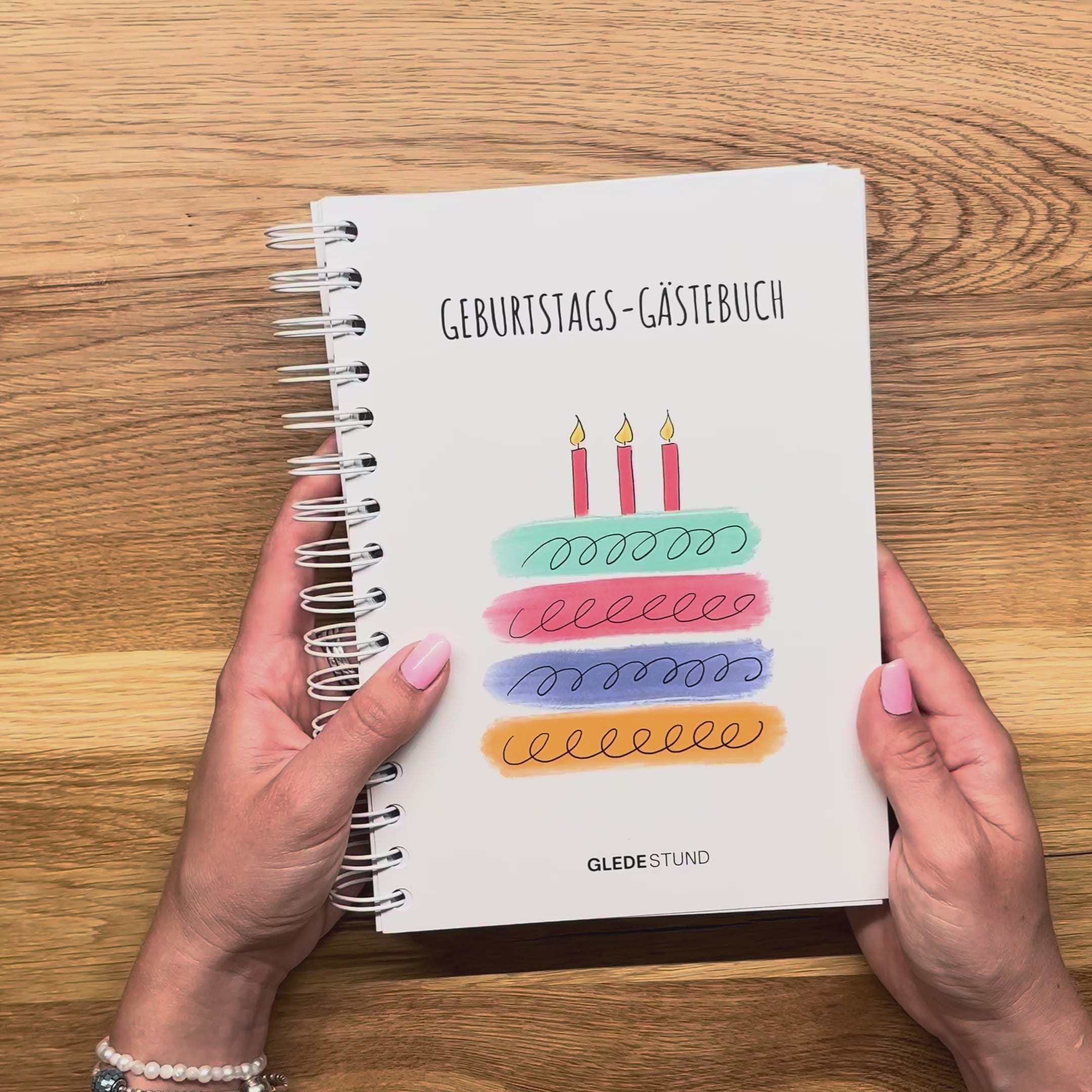 Gästebuch Geburtstag mit Fragen - 40 Gäste - DIN A5 Bunt