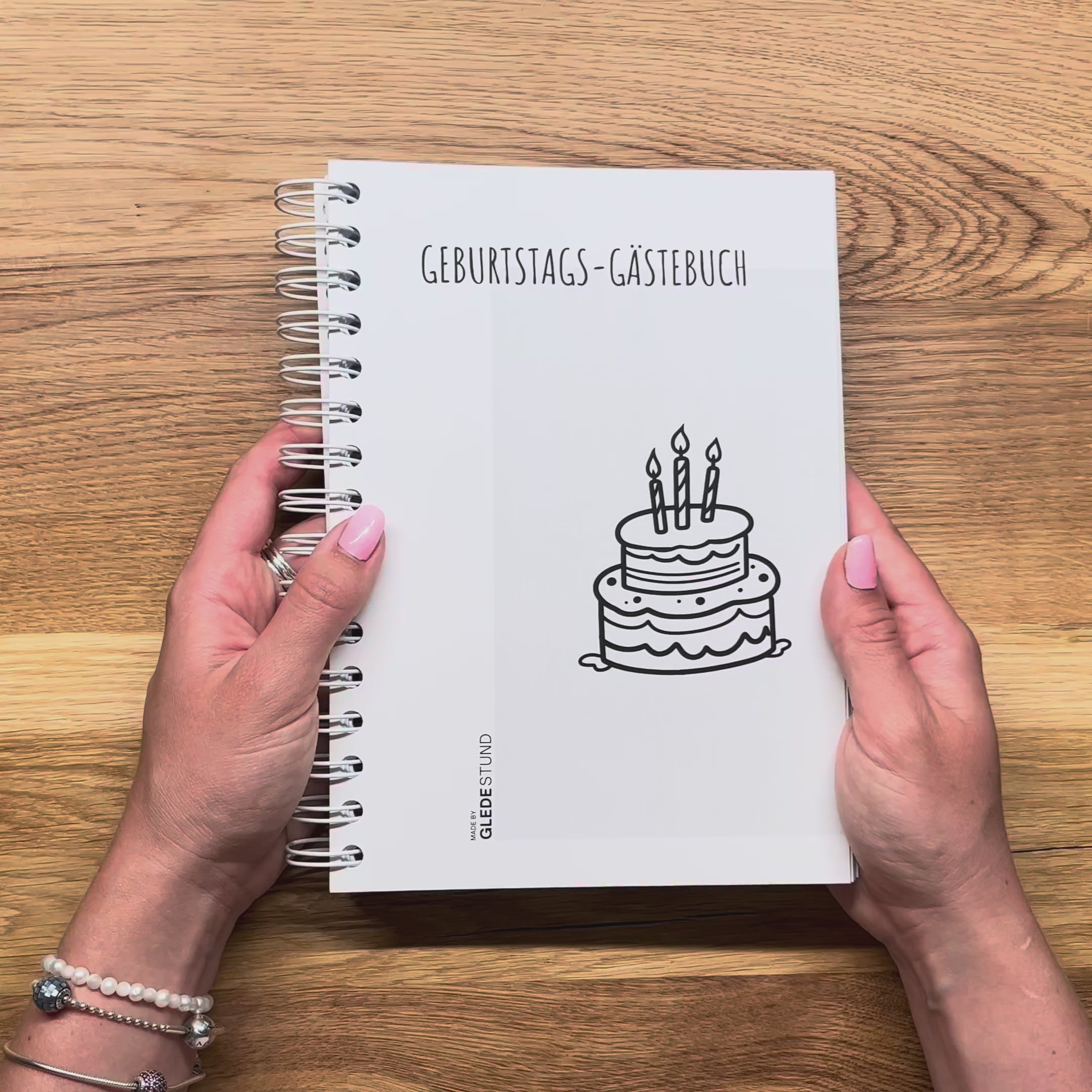 Gästebuch Geburtstag mit Fragen - 40 Gäste - DIN A5 Schlicht