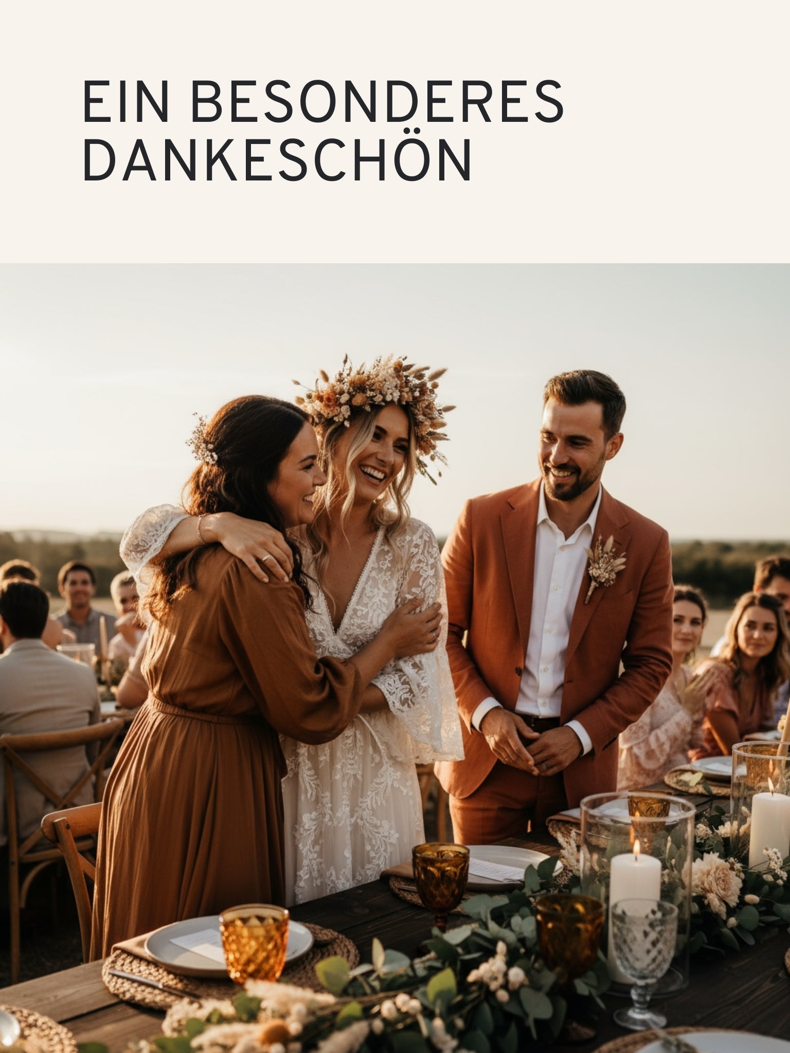 Tischkarten Hochzeit mit persönlichen Worten an die Gäste - 50 Karten - GLEDESTUND