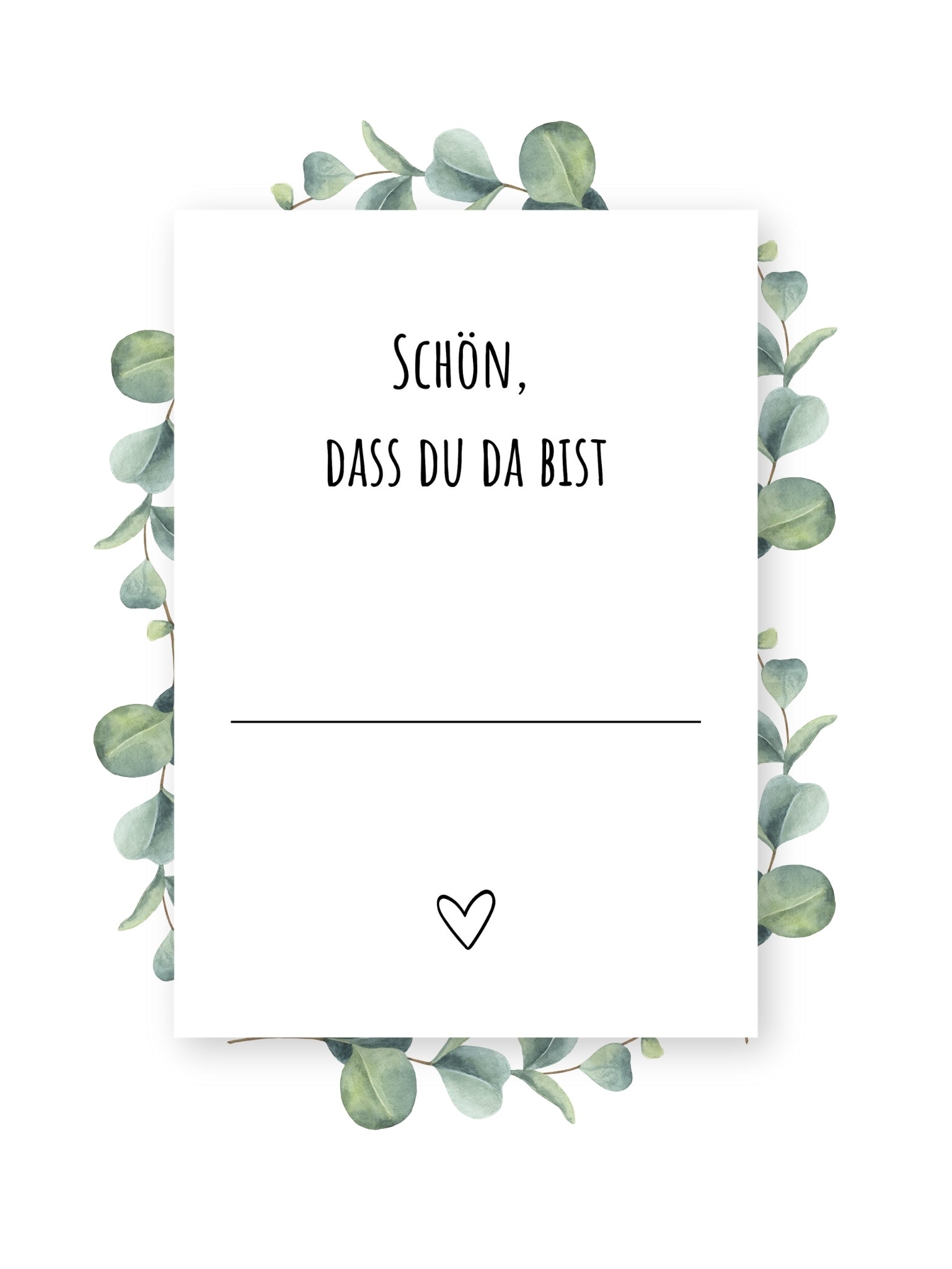 Tischkarten "Schön, dass du da bist" - 50 Karten - GLEDESTUND